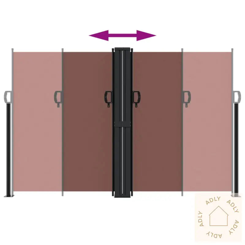 Uttrekkbar Sidemarkise 160X1200 Cm Brun