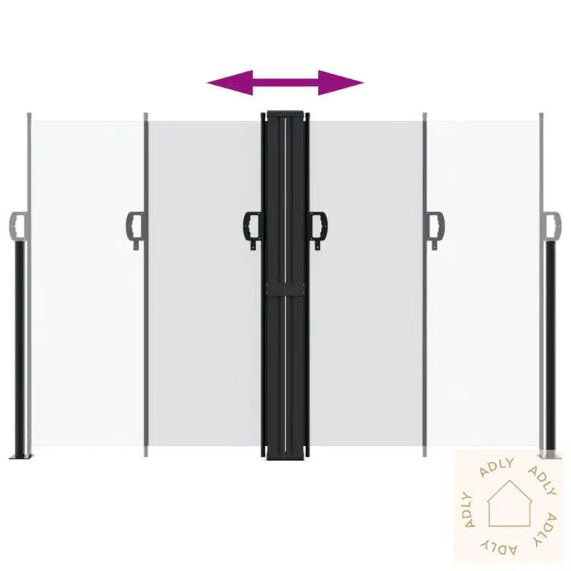 Uttrekkbar Sidemarkise Hvit 160X1000 Cm