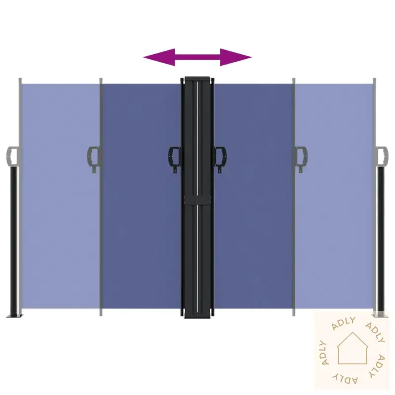 Uttrekkbar Sidemarkise Blå 160X1200 Cm