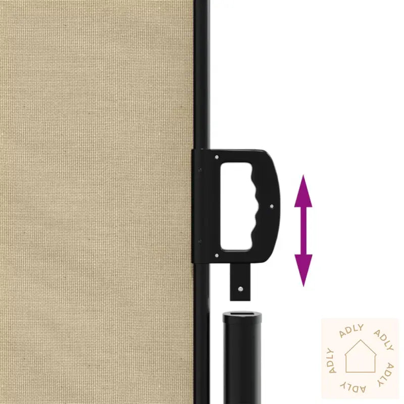Uttrekkbar Sidemarkise Beige 160X600 Cm