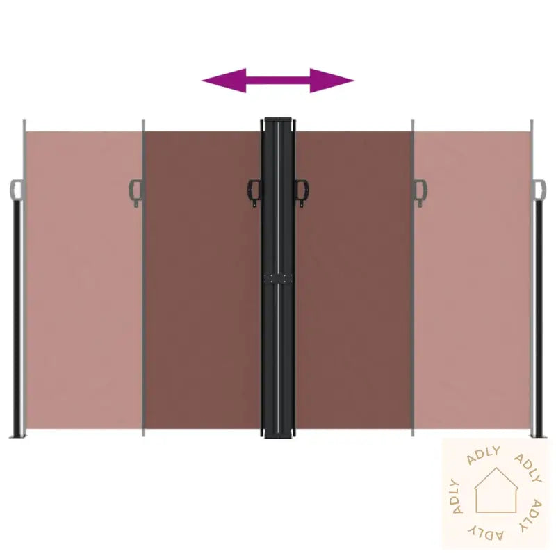 Uttrekkbar Sidemarkise 200X1200 Cm Brun