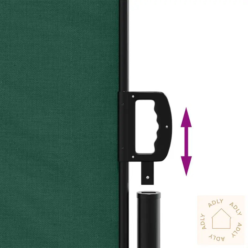 Uttrekkbar Sidemarkise Mørkegrønn 170X300 Cm