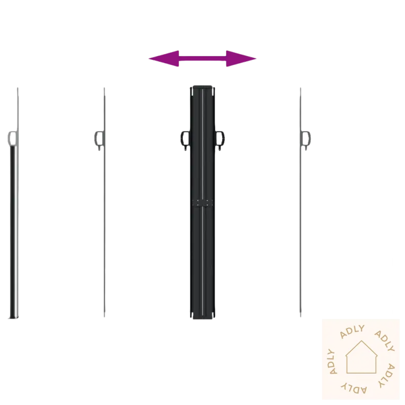 Retractable sidemarkise for hagemøbler og møbler til hjemmet for skygge og privatliv