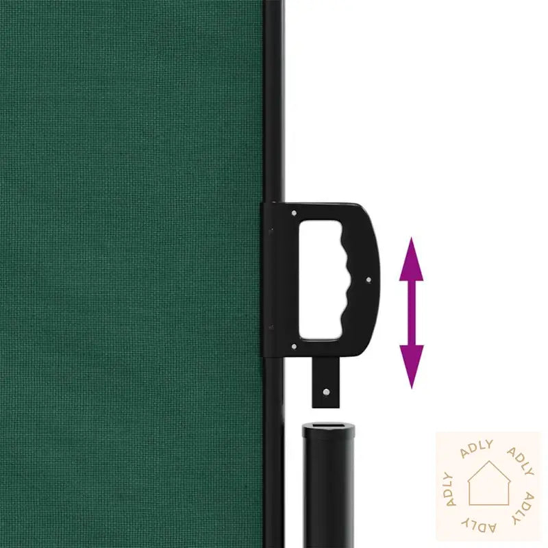 Uttrekkbar Sidemarkise Mørkegrønn 200X600 Cm