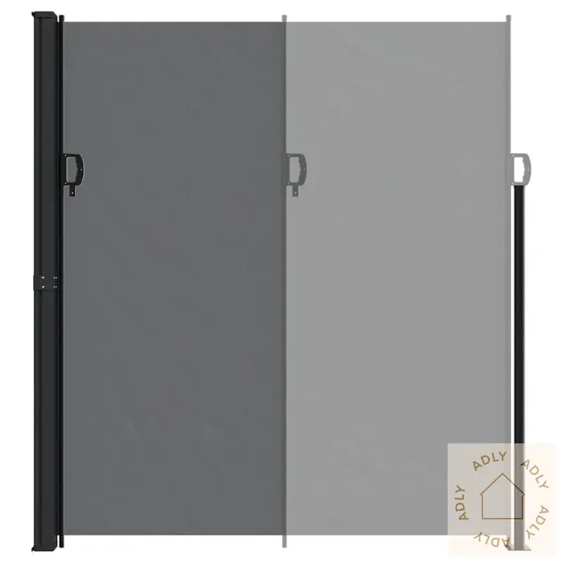 Uttrekkbar Sidemarkise Svart 220X300 Cm