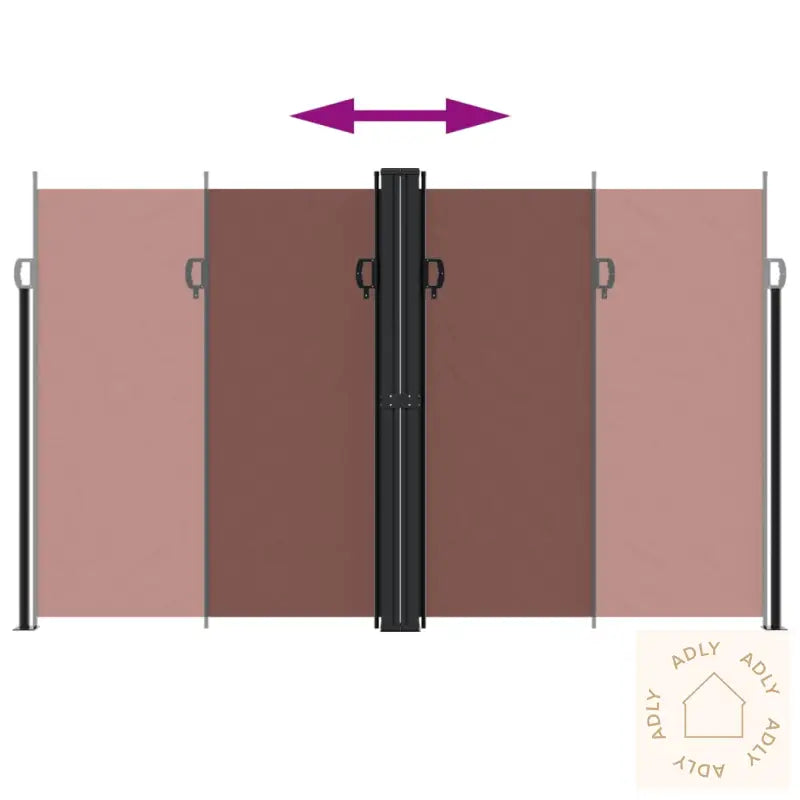 Uttrekkbar Sidemarkise 200X600 Cm Brun