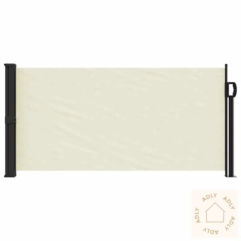 Uttrekkbar Sidemarkise Kremhvit 100X300 Cm