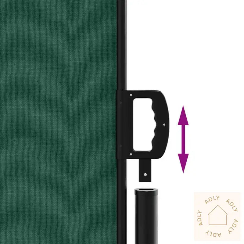 Uttrekkbar Sidemarkise Mørkegrønn 180X600 Cm