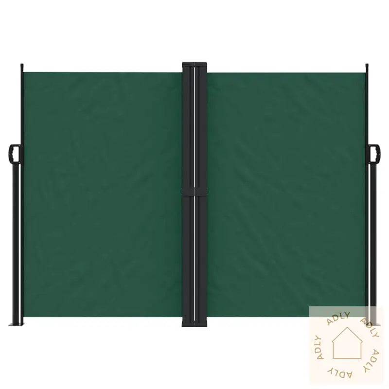 Uttrekkbar Sidemarkise Mørkegrønn 180X600 Cm