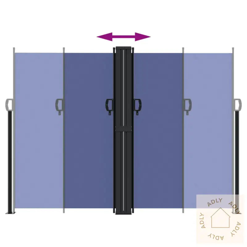 Uttrekkbar Sidemarkise 180X600 Cm Blå