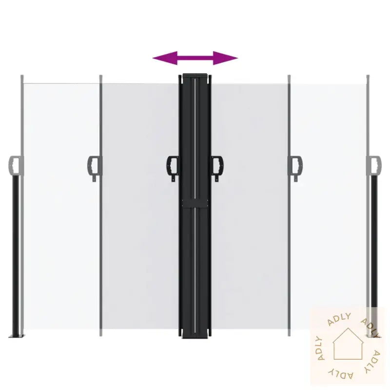 Uttrekkbar Sidemarkise Hvit 180X600 Cm