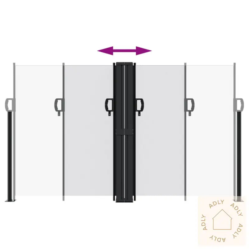 Uttrekkbar Sidemarkise Hvit 140X600 Cm