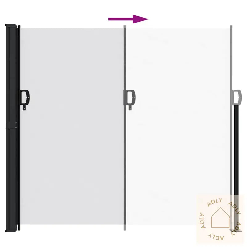 Uttrekkbar Sidemarkise Hvit 180X600 Cm