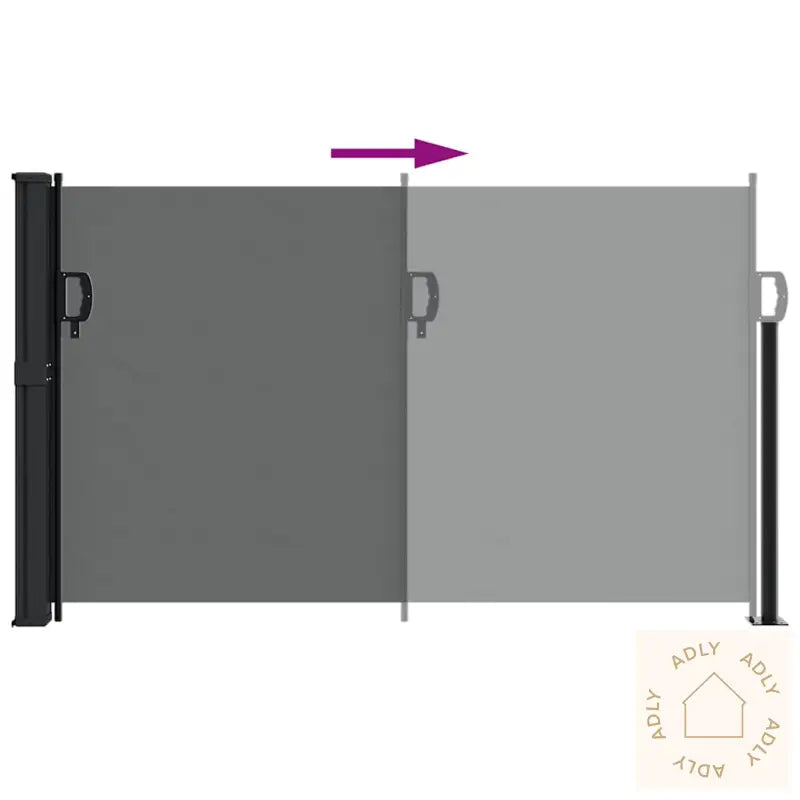 Uttrekkbar Sidemarkise 120X600 Cm Antrasitt