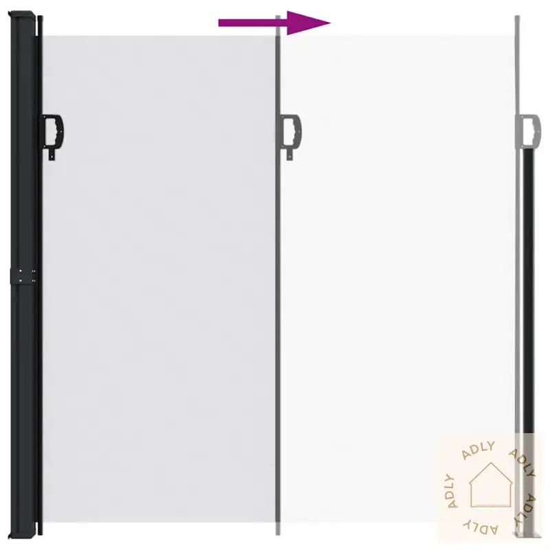 Uttrekkbar Sidemarkise Hvit 200X300 Cm