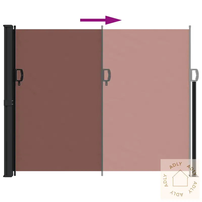 Uttrekkbar Sidemarkise Brun 160X300 Cm