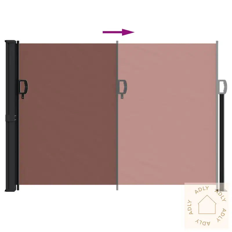 Uttrekkbar Sidemarkise Brun 140X300 Cm