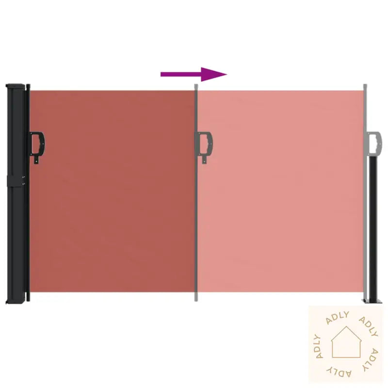 Uttrekkbar Sidemarkise Terrakotta 120X600 Cm