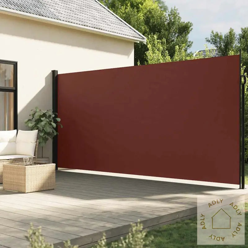 Uttrekkbar Sidemarkise 200X600 Cm Brun