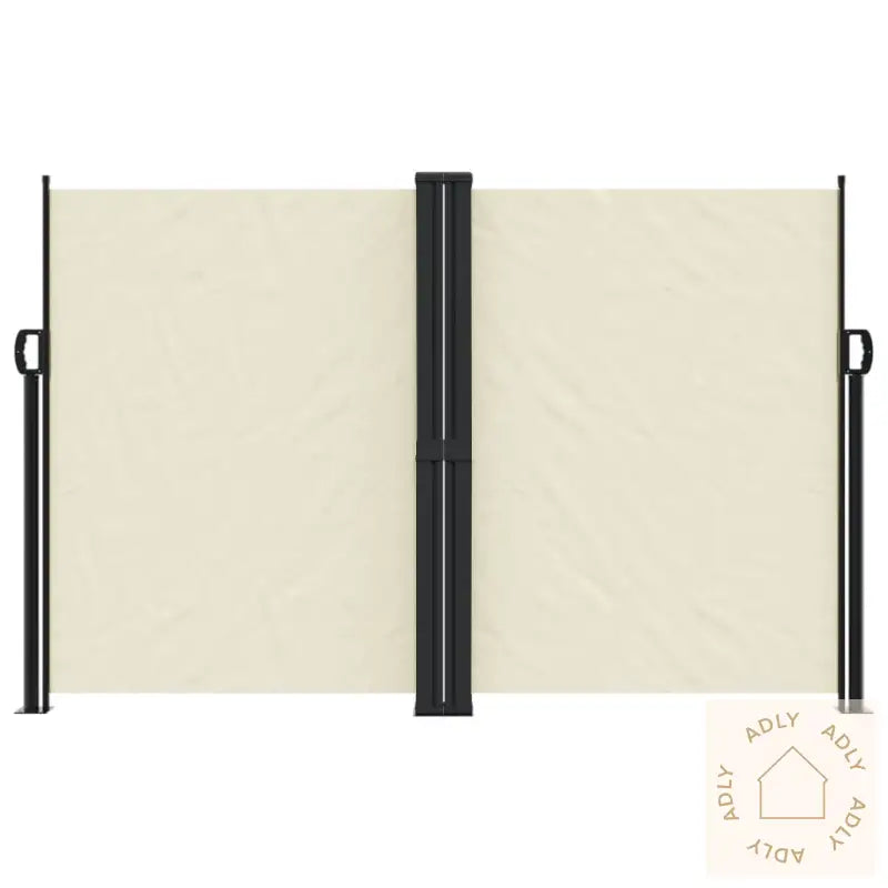 Uttrekkbar Sidemarkise Kremhvit 160X600 Cm