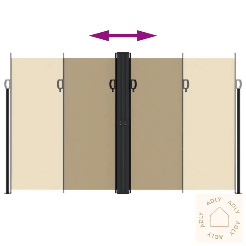 Uttrekkbar Sidemarkise 200X1200 Cm Beige