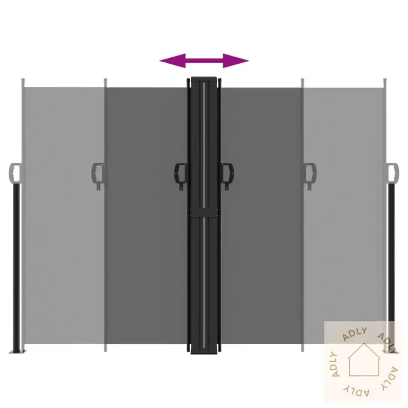 Uttrekkbar Sidemarkise 180X1200 Cm Svart