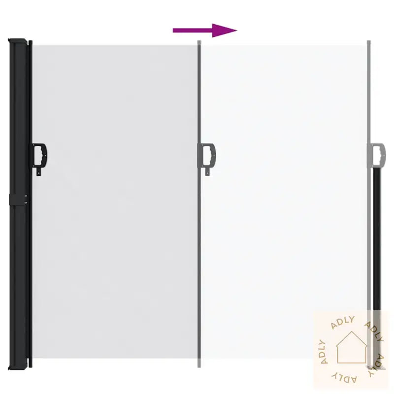 Uttrekkbar Sidemarkise Hvit 180X300 Cm