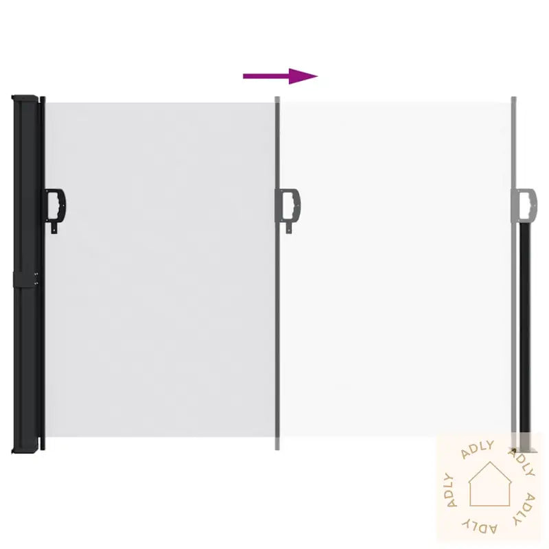 Uttrekkbar Sidemarkise Hvit 140X300 Cm