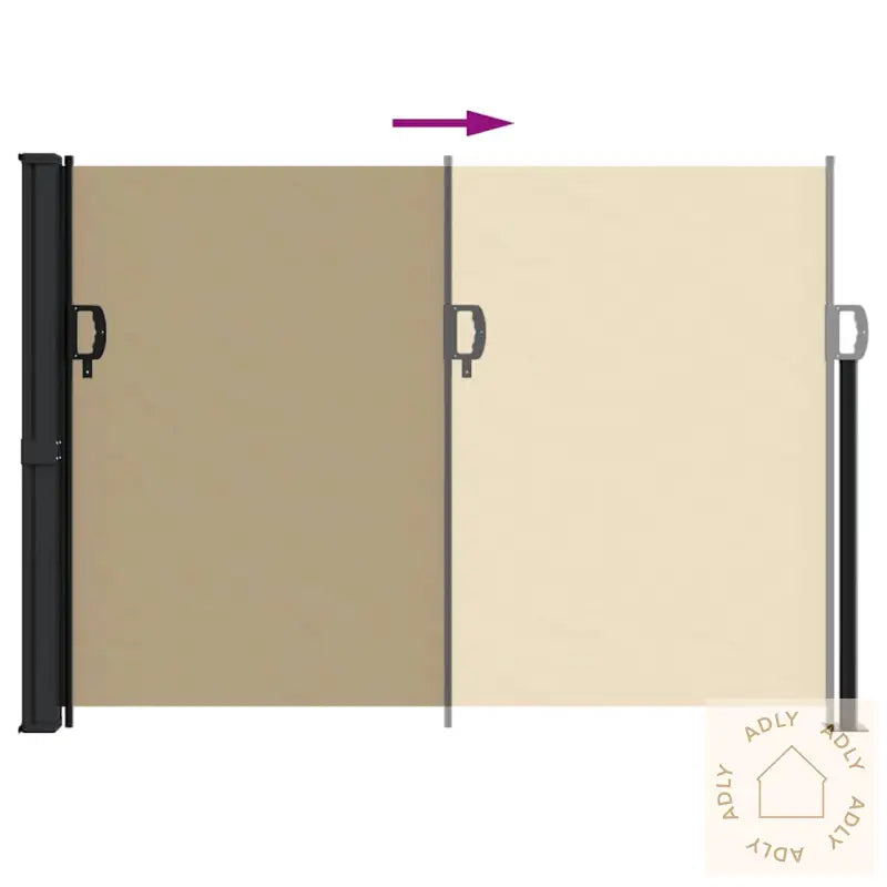 Uttrekkbar Sidemarkise Beige 140X300 Cm
