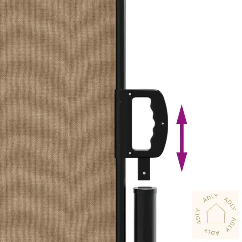 Uttrekkbar Sidemarkise Gråbrun 140X1200 Cm