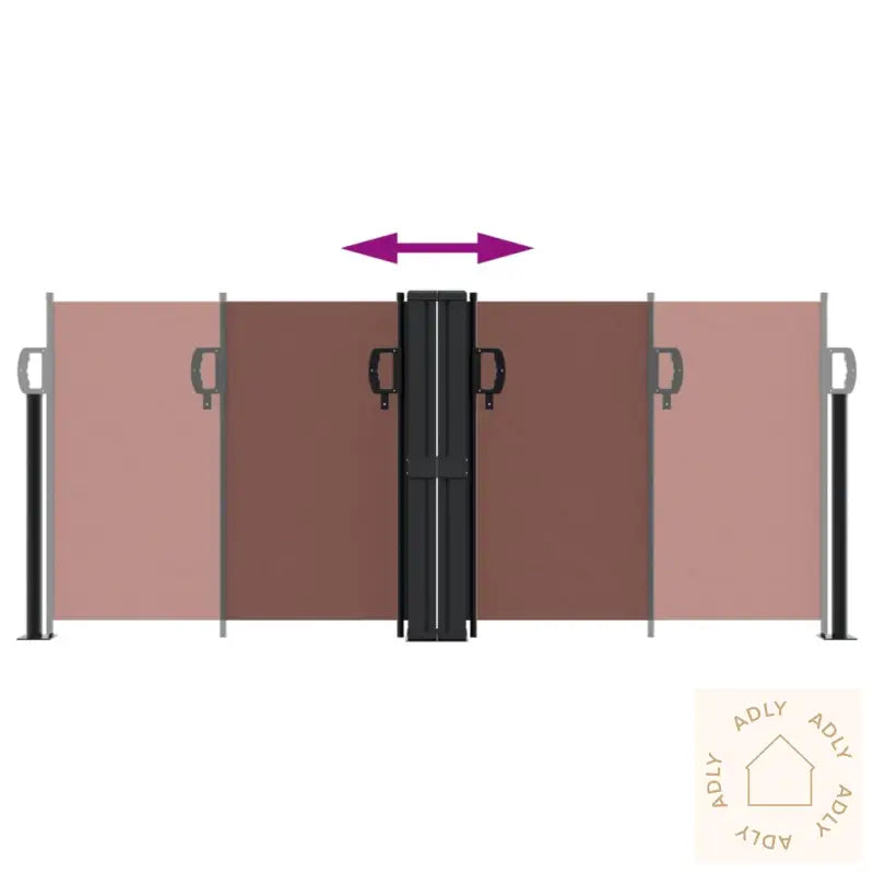 Uttrekkbar Sidemarkise 100X1000 Cm Brun