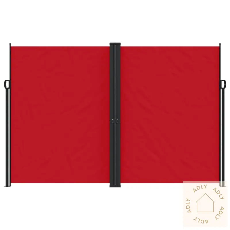 Uttrekkbar Sidemarkise 220X600 Cm Rød