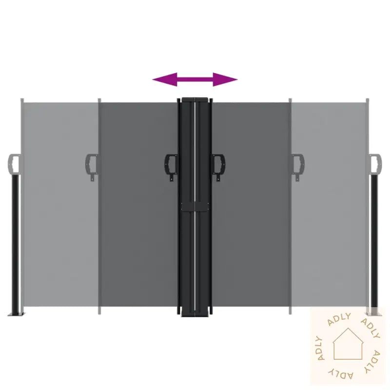 Uttrekkbar Sidemarkise 140X600 Cm Svart