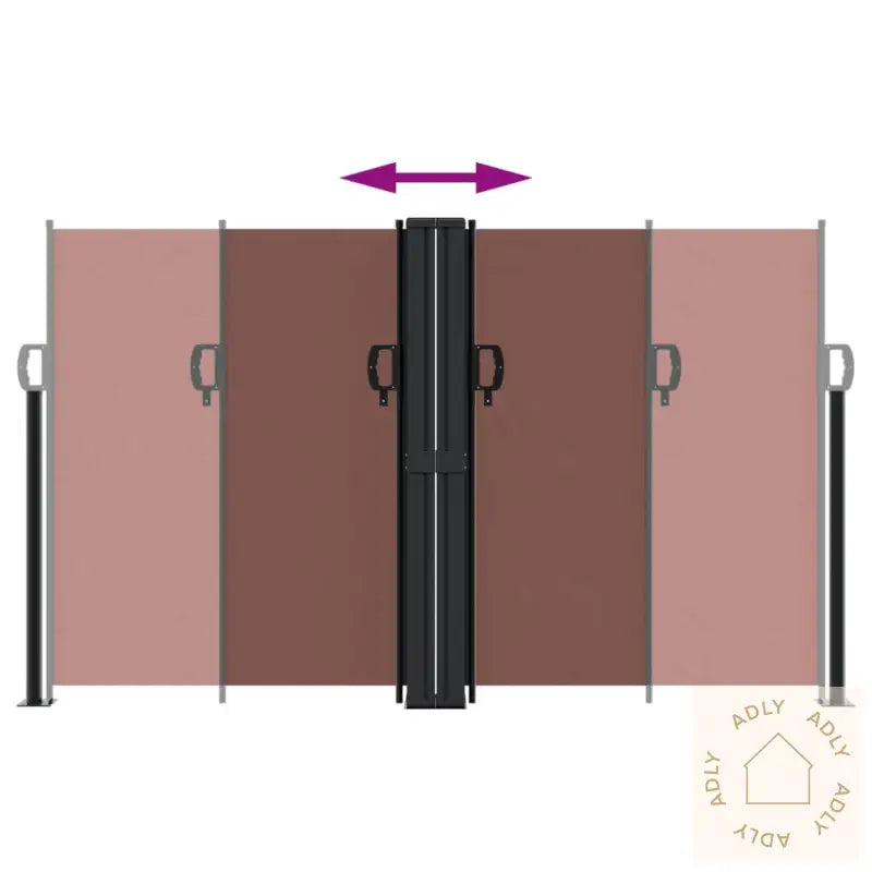 Uttrekkbar Sidemarkise 140X1000 Cm Brun