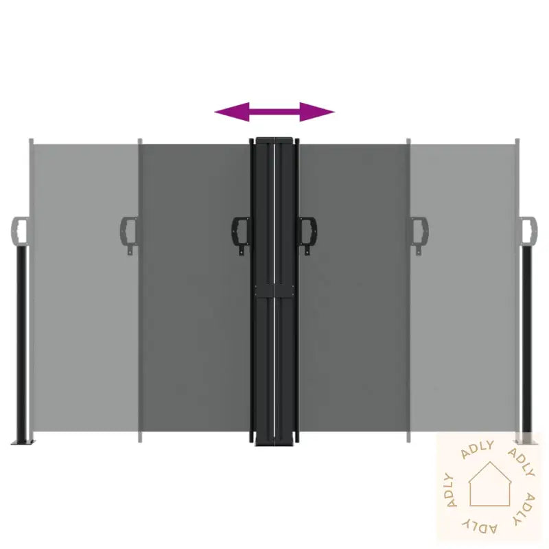 Uttrekkbar Sidemarkise 140X1000 Cm Antrasitt
