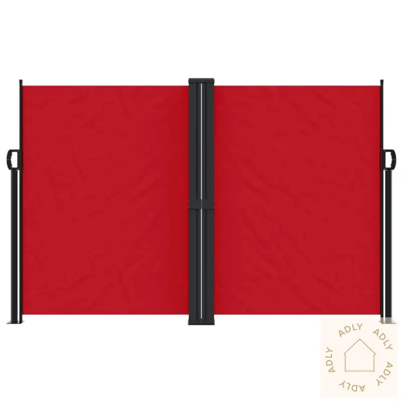 Uttrekkbar Sidemarkise 160X1000 Cm Rød