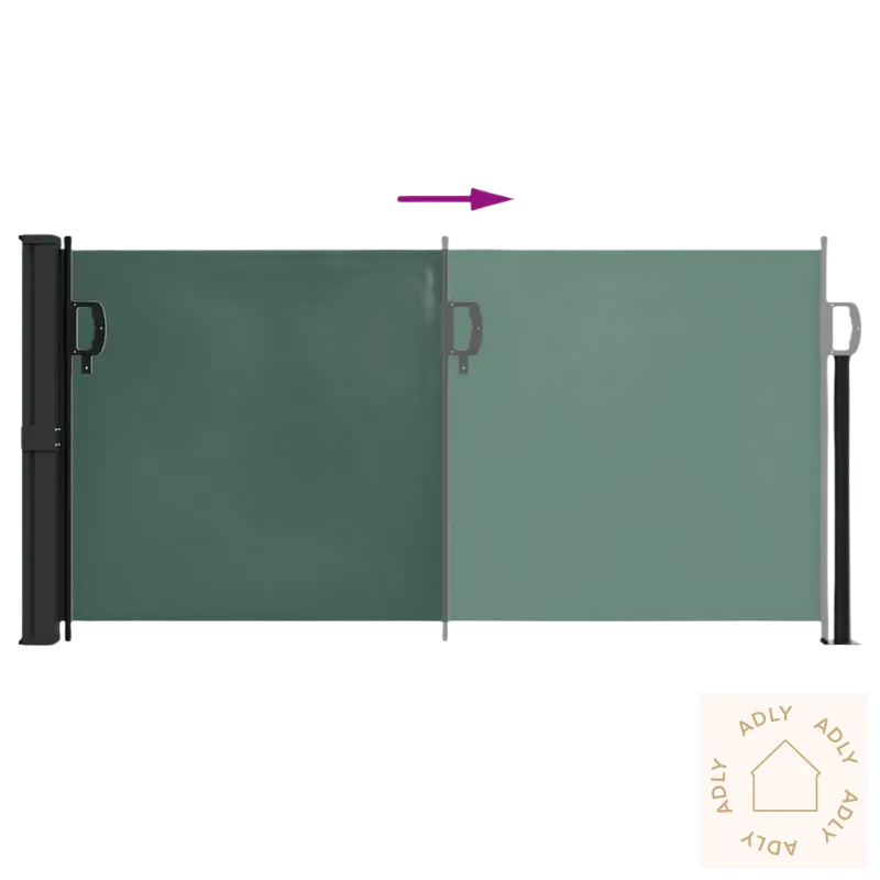 Retraktbar sidemarkise for balkong og terrasse som beskytter hagemøbler og hjemmet