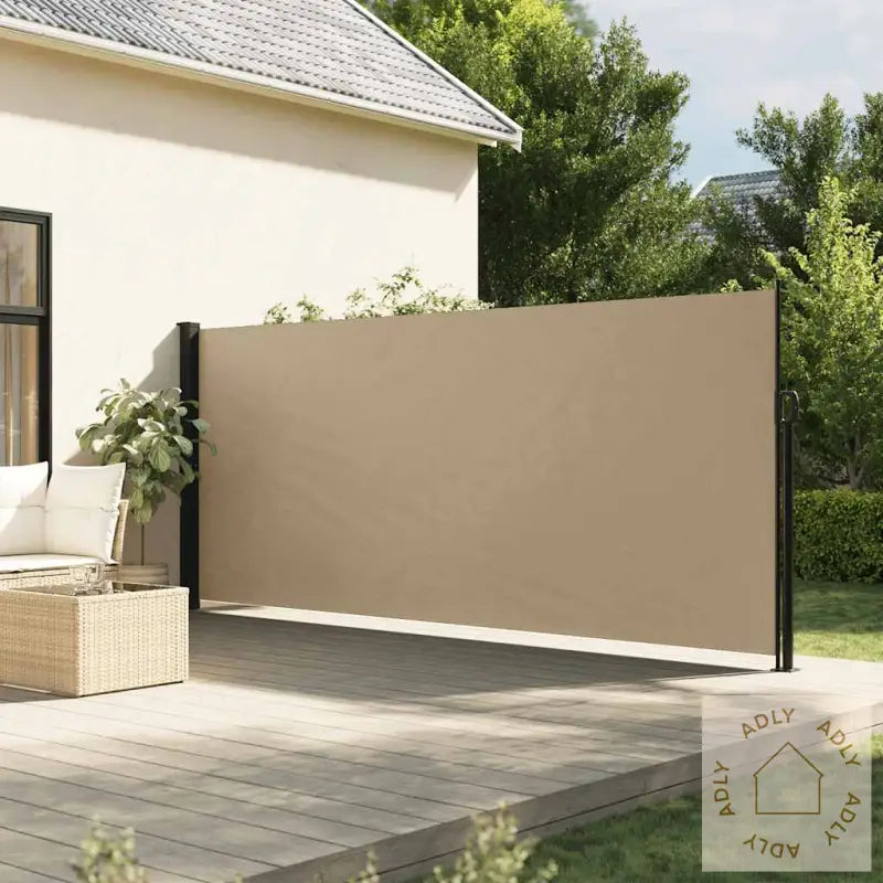 Uttrekkbar Sidemarkise Beige 160X500 Cm