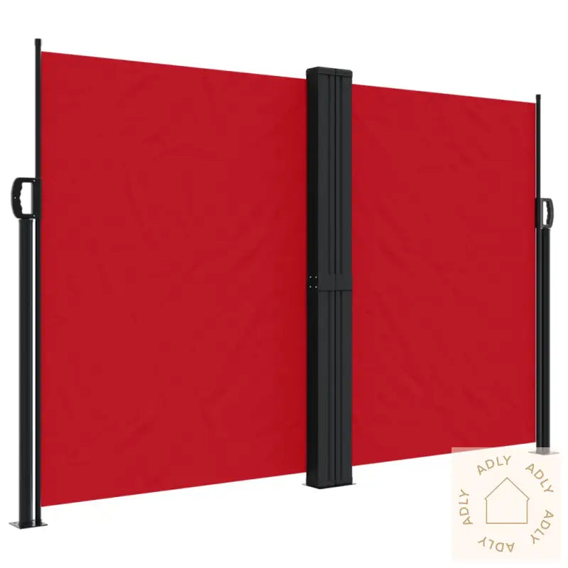 Uttrekkbar Sidemarkise 160X600 Cm Rød