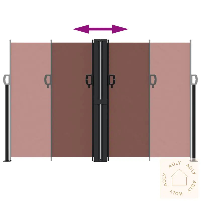 Uttrekkbar Sidemarkise Brun 160X1000 Cm