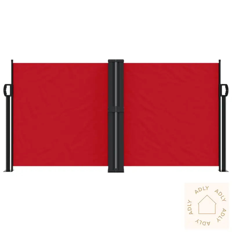 Uttrekkbar Sidemarkise 120X600 Cm Rød
