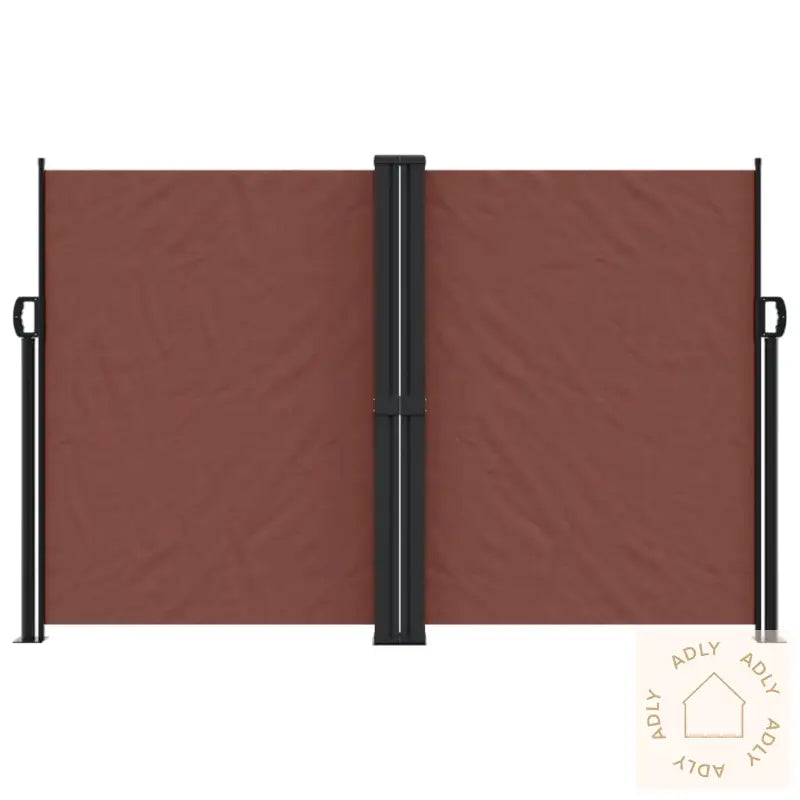 Uttrekkbar Sidemarkise Brun 160X1000 Cm
