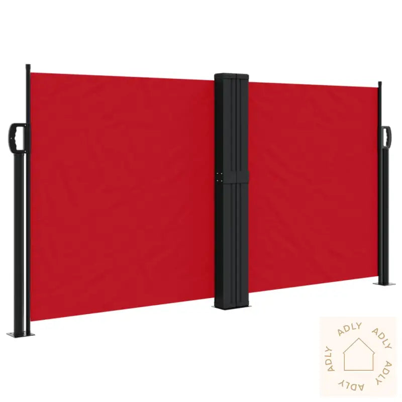 Uttrekkbar Sidemarkise 120X600 Cm Rød