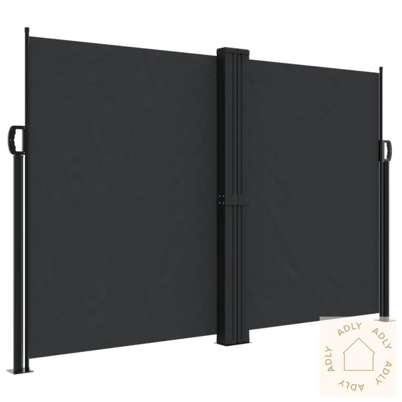 Uttrekkbar Sidemarkise 160X600 Cm Svart