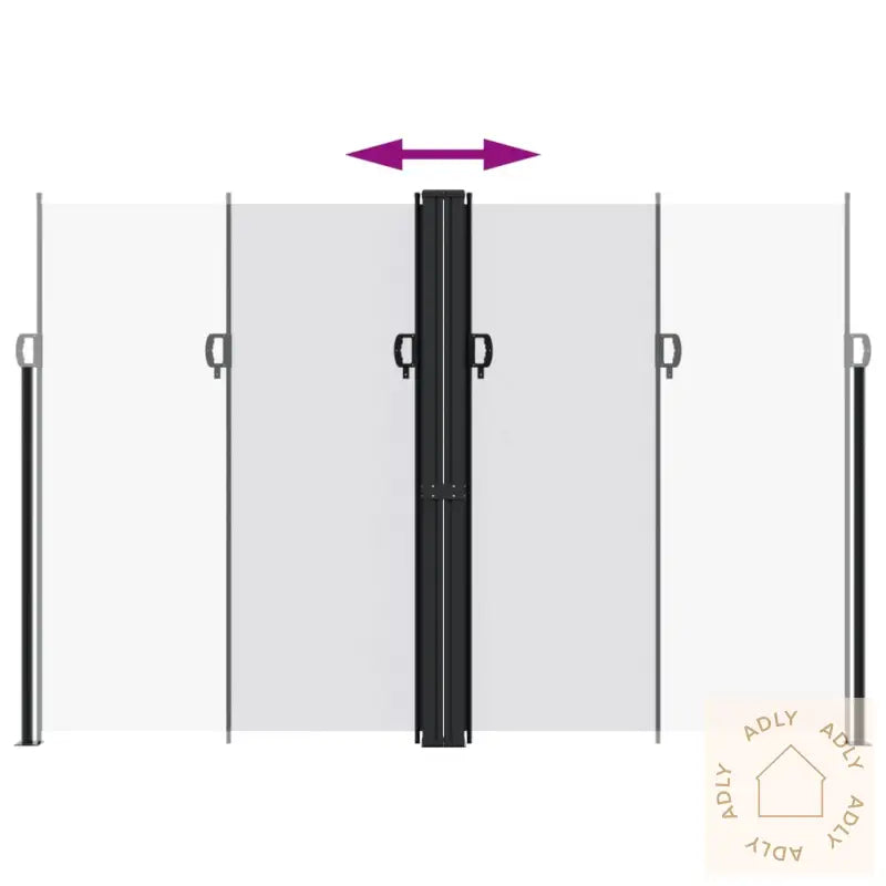 Uttrekkbar Sidemarkise Hvit 220X600 Cm