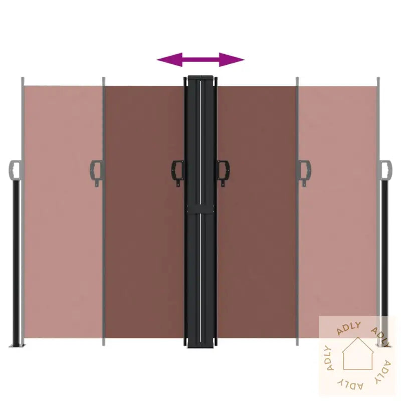 Uttrekkbar Sidemarkise 180X600 Cm Brun