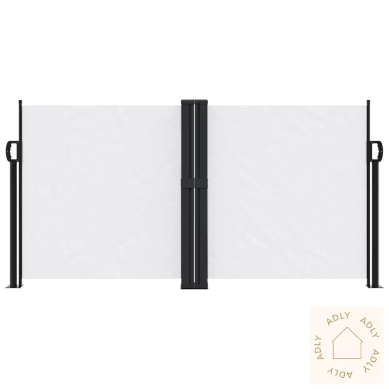 Uttrekkbar Sidemarkise Hvit 120X600 Cm