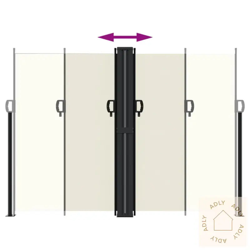 Uttrekkbar Sidemarkise 180X1000 Cm Kremhvit