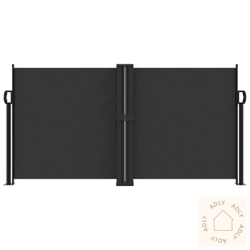 Uttrekkbar Sidemarkise 120X600 Cm Svart