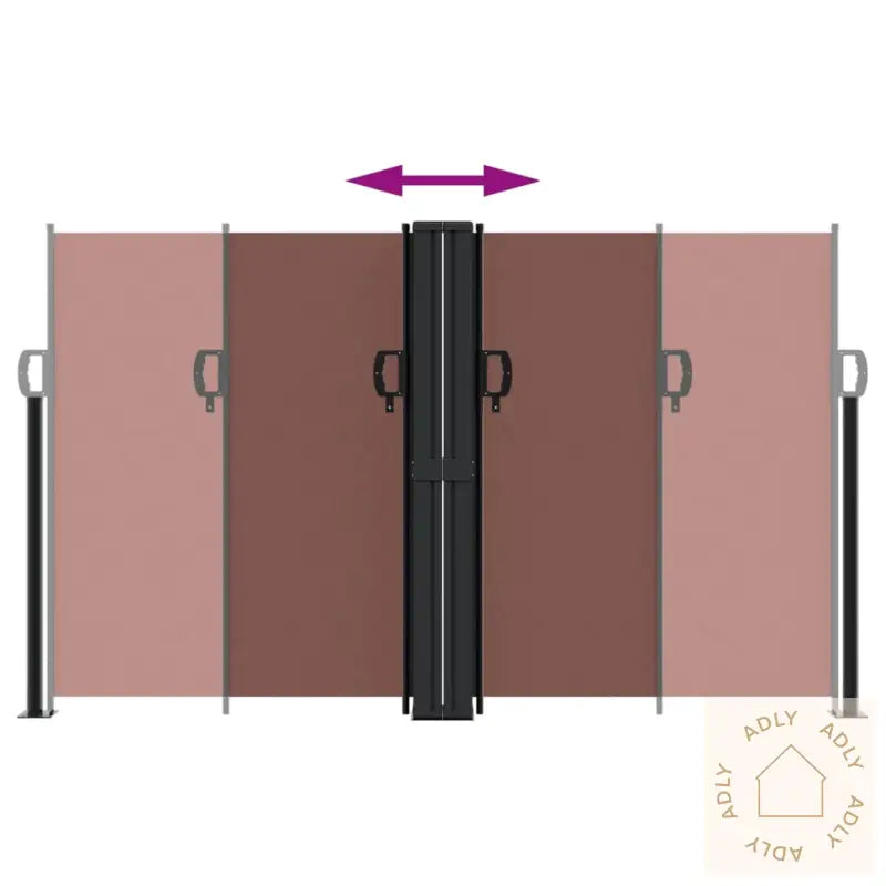 Uttrekkbar Sidemarkise Brun 140X1200 Cm